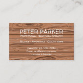 Rustic Professional Contractor Card with QR Code Visitenkarte (Vorderseite)
