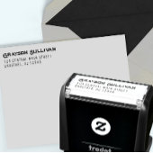 Rustic Professional Left Aligned Address Permastempel