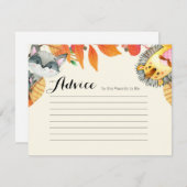 Rustic Pumpkin Animal Advice Card Kinderdusche Begleitkarte (Vorne/Hinten)