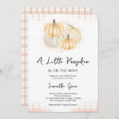 Rustic Pumpkin Baby Dusche Einladung (Vorne/Hinten)