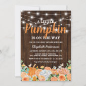 Rustic Pumpkin Baby Dusche | Fall Floral Einladung (Vorderseite)