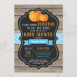 Rustic Pumpkin Boy Baby Showcard Einladung