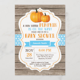 Rustic Pumpkin Boy Baby Shower Einladungskarte Einladung