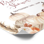 Rustic Pumpkin Bridal Baby Dusche Willkommenspende Poster (Ecke)