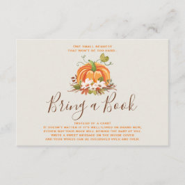 Rustic Pumpkin Bringen Sie ein Buch Herbst Herbst  Begleitkarte