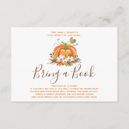 Rustic Pumpkin Bringen Sie ein Buch Herbst Herbst  Begleitkarte