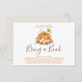 Rustic Pumpkin Bringen Sie ein Buch Herbst Herbst  Begleitkarte (Vorne/Hinten)