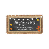 Rustic Pumpkin Chalk Address Light Labels Stickers Adressaufkleber (Vorne)