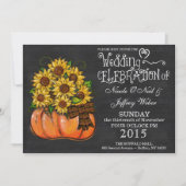 Rustic Pumpkin Chalkboard Hochzeit Einladung (Vorderseite)