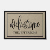 Rustic Pumpkin Charm Willkommen Fußmatte (Vorderseite)