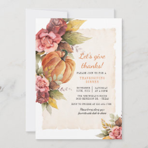 Rustic Pumpkin Dank Erntedank Dinner Einladung