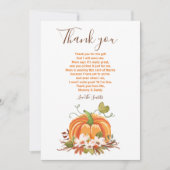 Rustic Pumpkin danke Rustic Fall Baby Dusche (Vorderseite)