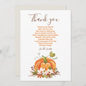 Rustic Pumpkin danke Rustic Fall Baby Dusche (Vorne/Hinten)