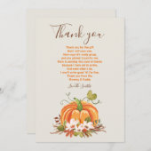 Rustic Pumpkin danke Rustic Fall Baby Dusche (Vorne/Hinten)