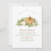 Rustic Pumpkin-Einladung Einladung (Vorderseite)