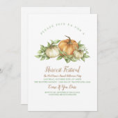 Rustic Pumpkin-Einladung Einladung (Vorne/Hinten)