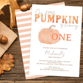 Rustic Pumpkin Erster Geburtstag Einladung