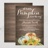 Rustic Pumpkin Fall Baby Dusche Einladung (Vorne/Hinten)
