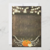 Rustic Pumpkin Fall Baby Dusche Einladung (Rückseite)