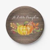 Rustic Pumpkin Fall Baby Duschpapierplatte Pappteller (Vorderseite)