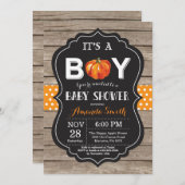 Rustic Pumpkin Fall Baby Shower Einladungskarte Einladung (Vorne/Hinten)