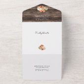 Rustic Pumpkin Fall Barn Wood Foto Hochzeit All In One Einladung (Außenbereich)