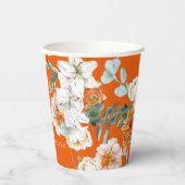 Rustic Pumpkin Fall Blumendusche Baby Baby Dusche Pappbecher (Rückseite)