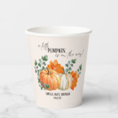 Rustic Pumpkin Fall Blumendusche Baby Baby Dusche Pappbecher (Vorderseite)