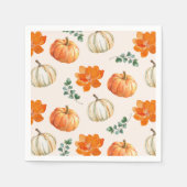 Rustic Pumpkin Fall Blumendusche Baby Baby Dusche Serviette (Vorderseite)