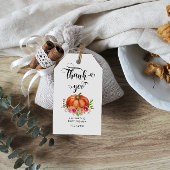 Rustic Pumpkin Fall Floral Baby Dusche Dank Geschenkanhänger