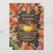 Rustic Pumpkin Fall Geburtstag Einladung (Vorne/Hinten)