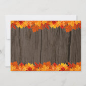 Rustic Pumpkin Fall Geburtstag Einladung Gold (Rückseite)