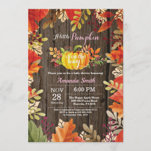 Rustic Pumpkin Fall Girl Dusche Einladung