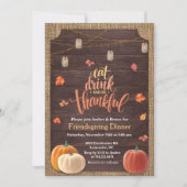 Rustic Pumpkin Fall Housewarming Einladung (Vorderseite)