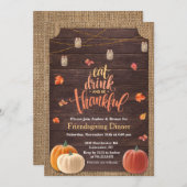 Rustic Pumpkin Fall Housewarming Einladung (Vorne/Hinten)