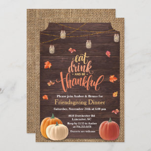 Rustic Pumpkin Fall Housewarming Einladung