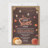 Rustic Pumpkin Fall Housewarming Einladung (Vorderseite)