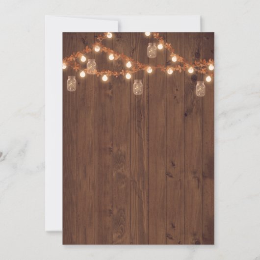 Rustic Pumpkin Fall Housewarming Einladung (Rückseite)