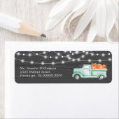 Rustic Pumpkin Fall Liebe Rückgabeadresse Label (Insitu)