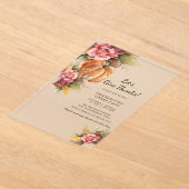 Rustic Pumpkin Friendsgiving Acryleinladungen (Ablage )