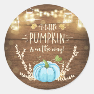Rustic Pumpkin Gefallen Tags Sticker Topper Wood F
