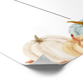 Rustic Pumpkin Gender Reveal Voting Board Poster (Ecke)