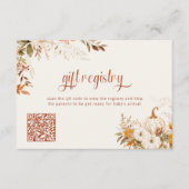 Rustic Pumpkin Geschenk Registry Baby Dusche Begleitkarte (Vorderseite)