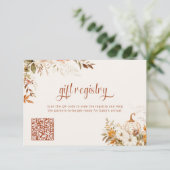 Rustic Pumpkin Geschenk Registry Baby Dusche Begleitkarte (Stehend Vorderseite)