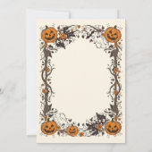 Rustic Pumpkin & Ghost Spooky Fall Halloween Party Einladung (Rückseite)