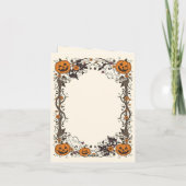 Rustic Pumpkin & Ghost Spooky Fall Halloween Party Einladung (Rückseite)