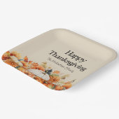 Rustic Pumpkin glücklich Thanksgiving Personalisie Pappteller (Gewinkelt)