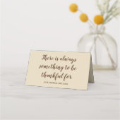 Rustic Pumpkin Happy Thanksgiving Platzkarte (Rückseite)