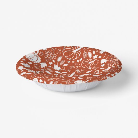 Rustic Pumpkin & Harvest Pappteller (Gewinkelt)