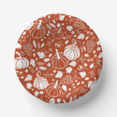 Rustic Pumpkin & Harvest Pappteller (Vorderseite)